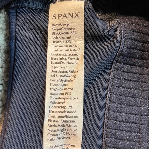 SPANX Longline Medium Impact Sports Bra Navy Size Small - Picture 6 of 7